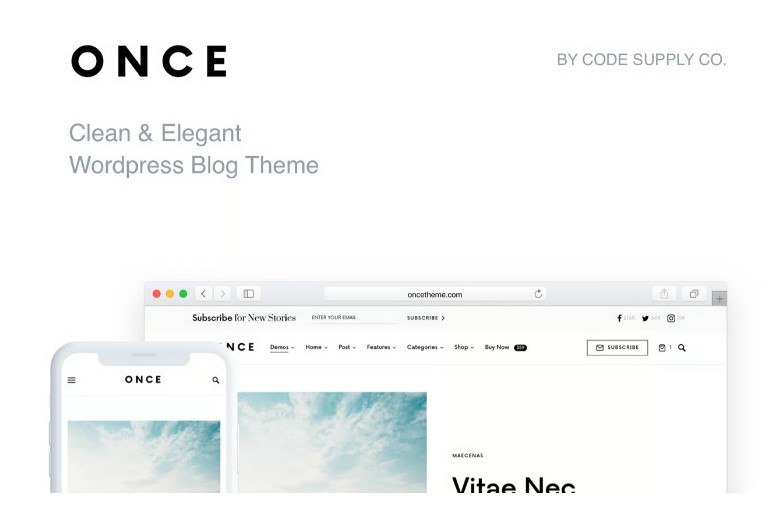 Once – Clean & Elegant WordPress Blog Theme