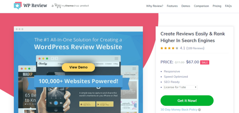 How MyThemeShop WP Review Pro works