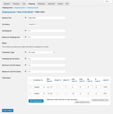 How Table Rate Shipping for WooCommerce works