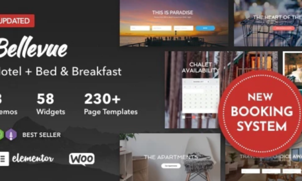 Bellevue - Hotel + Bed and Breakfast Booking Calendar Theme