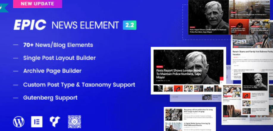 News elements. News Template. Elements nulled