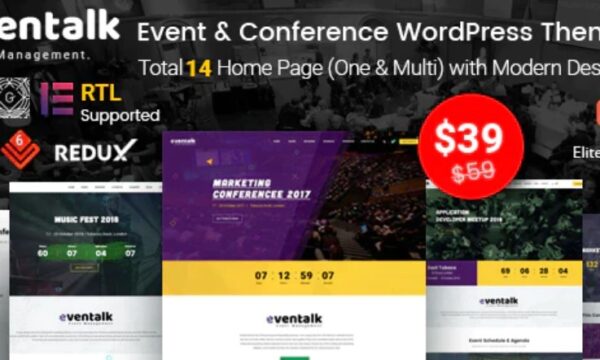 EvnTalk - Event Conference WordPress Theme