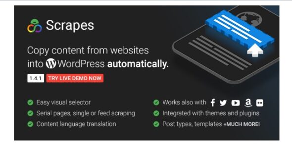 Scrapes - Web scraper plugin for WordPress