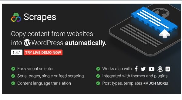 Scrapes - Web scraper plugin for WordPress