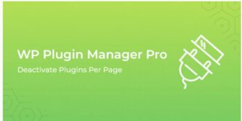 WP Plugin Manager Pro - Deactivate plugins per page