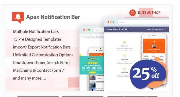 Apex Notification Bar - Responsive Notification Bar