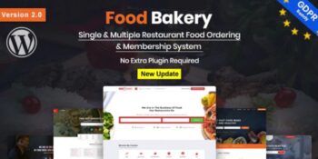 FoodBakery - Food Delivery Restaurant Directory WordPress Theme