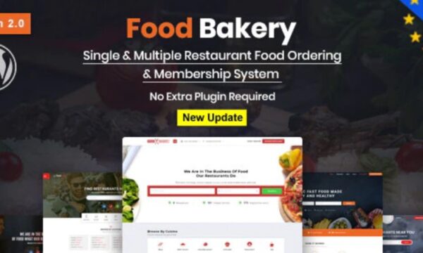 FoodBakery - Food Delivery Restaurant Directory WordPress Theme