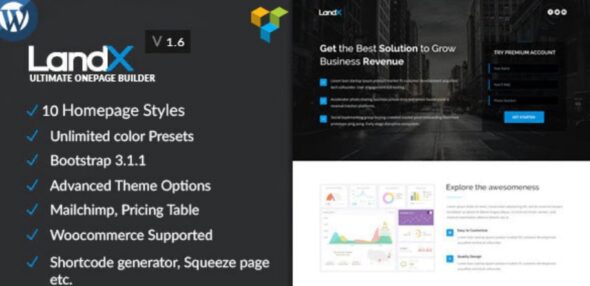 LandX - Multipurpose Wordpress Landing Page