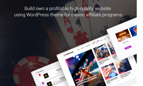 Mercury - Gambling & Casino Affiliate WordPress Theme