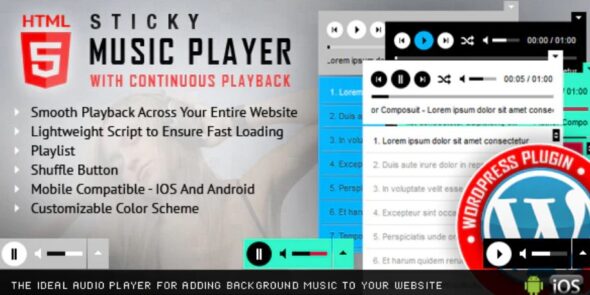 Sticky HTML5 Music Player - WordPress Plugin