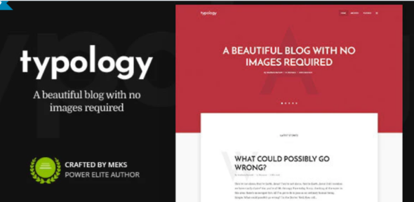Typology - Text Based Minimal WordPress Blog Theme