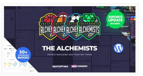 Alchemists - Sports, eSports & Gaming Club and News WordPress Theme