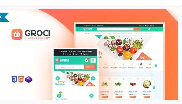 Groci- Organic Food and Grocery Market WordPress Theme