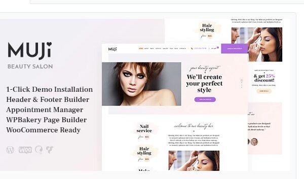 Muji - Beauty Shop & Spa Salon WordPress Theme