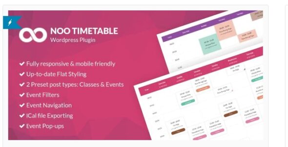 Noo Timetable - Responsive Calendar & Auto Sync