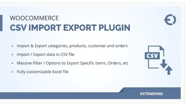 Woocommerce csv import export plugin - orders, customers, products