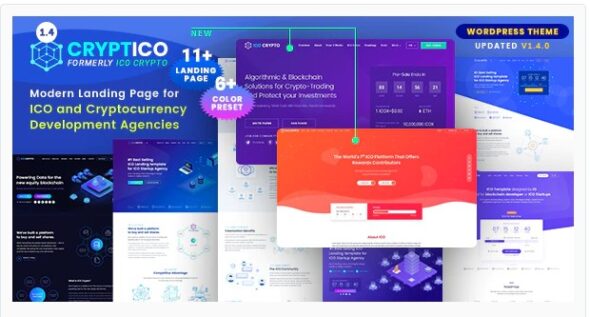 Cryptico - ICO Crypto Landing & Cryptocurrency Theme