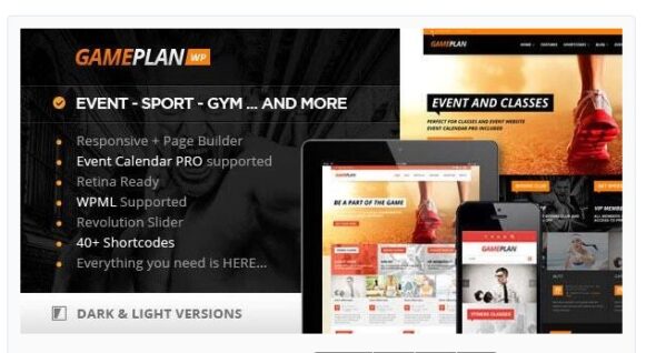Gameplan - Event and Gym Fitness Theme