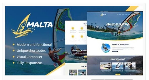 Malta - Windsurfing, Kitesurfing & Wakesurfing Center Theme