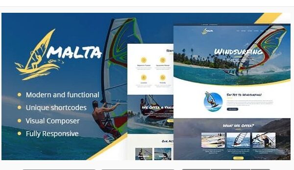 Malta - Windsurfing, Kitesurfing & Wakesurfing Center Theme