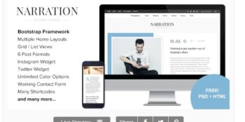 Narration - A Responsive WordPress Blog Theme
