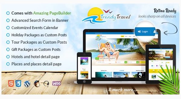 Trendy Travel - Multipurpose Tour Package WP Theme