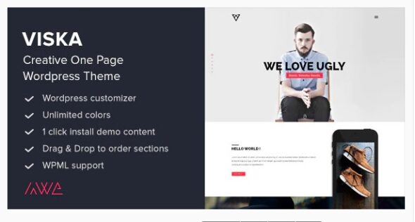 Viska - Creative One Page WordPress Theme