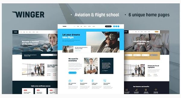 Winger - Aviation & Flight School WordPress Theme