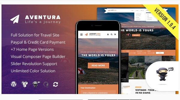 Aventura - Travel & Tour Booking System Theme