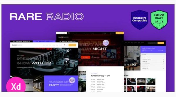 Rare Radio - Online Music Radio Station & Podcast WordPress Theme