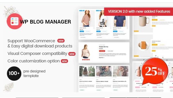 WP Blog Manager - Plugin to Manage Design Blog