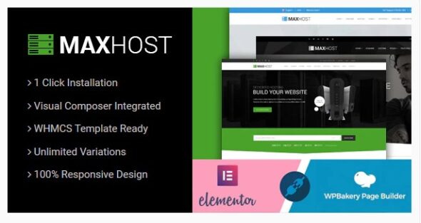 MaxHost - Web Hosting, WHMCS and Corporate Business WordPress Theme with WooCommerce