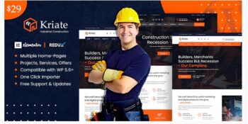 Kriate - Industrial Construction Multipurpose WordPress Theme