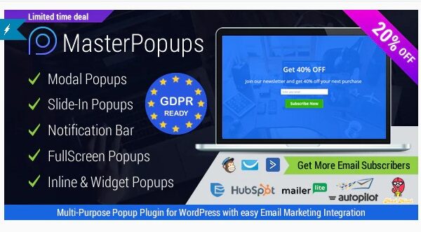 Master Popups for Email Subscription