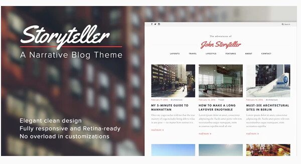 Storyteller - A Narrative WordPress Blog Theme