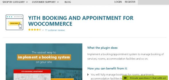 YITH WooCommerce Booking and Appointment