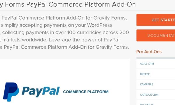 Gravity Forms PayPal Commerce Platform