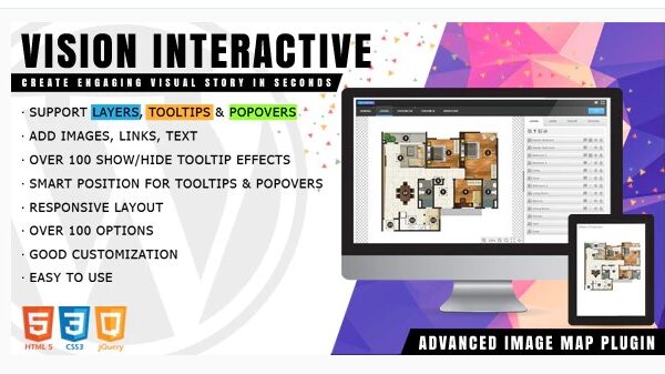 Vision Interactive Image Map Builder for WordPress