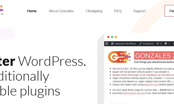 Gonzales Speeding up WordPress with Gonzales plugin