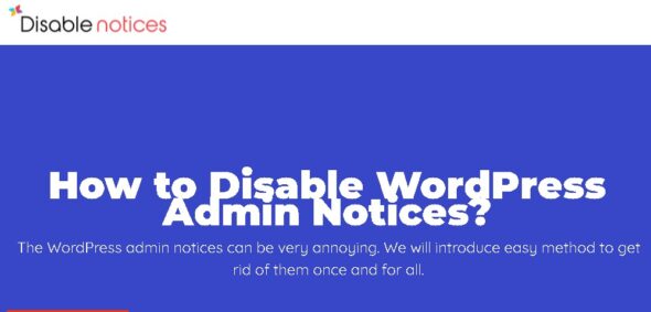 Disable Admin Notices Premium