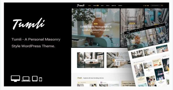Tumli - A Personal Masonry Style WordPress Theme