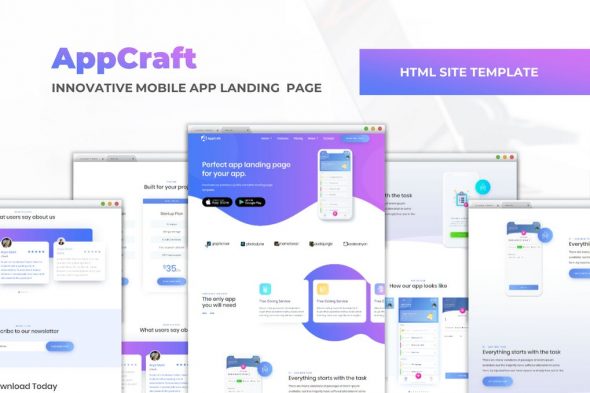 AppCraft - Mobile App Landing Page