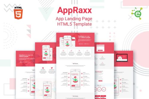 Appraxx - 5-in-1 App Landing HTML5 Template