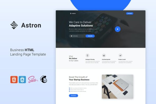 Astron - LeadGen HTML Landing Page Template