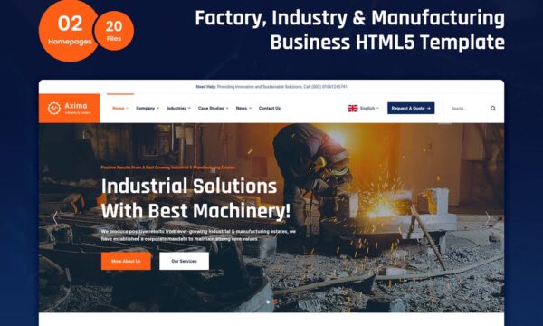 Axima - Factory and Industry HTML5 Template
