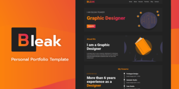 Bleak - Personal Portfolio Template