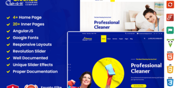 Cleenza - Cleaning Service Angular 10 Template