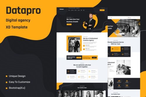 Datapro - One Page Agency HTML Template