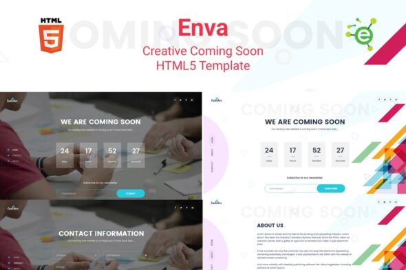 Enva - Creative Coming Soon HTML5 Template